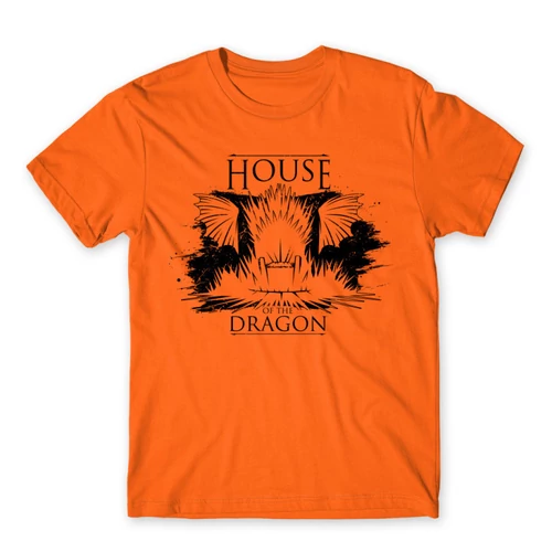 Narancs Sárkányok háza férfi póló - Iron Throne Monochrome
