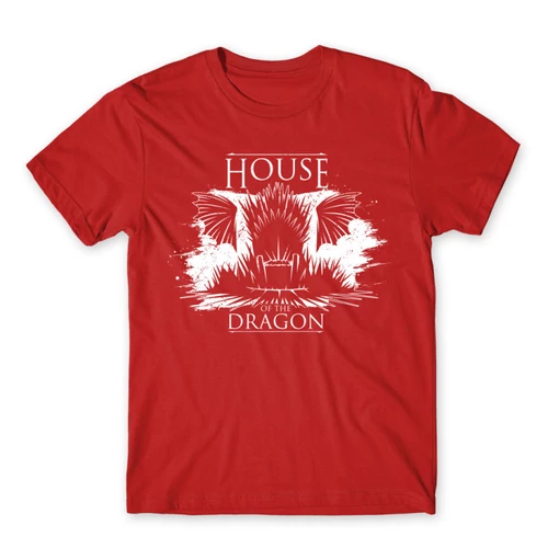 Piros Sárkányok háza férfi póló - Iron Throne Monochrome