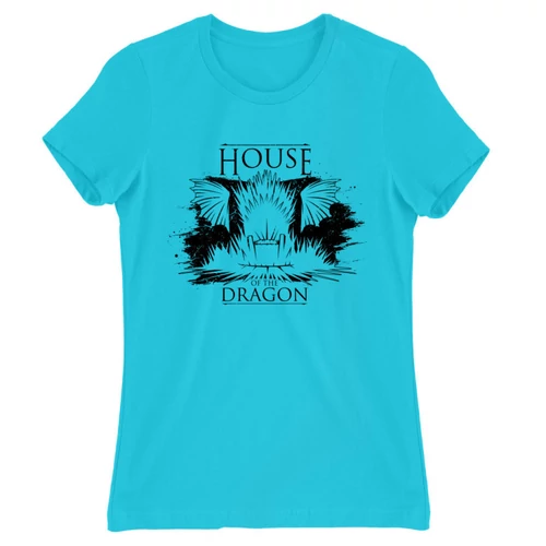 Atollkék Sárkányok háza női póló - Iron Throne Monochrome