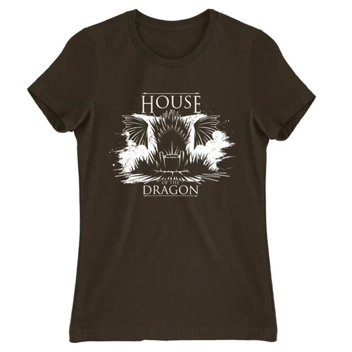 Barna Sárkányok háza női póló - Iron Throne Monochrome