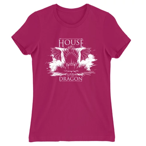 Pink Sárkányok háza női póló - Iron Throne Monochrome