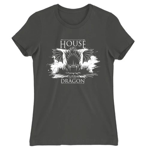 Sötétszürke Sárkányok háza női póló - Iron Throne Monochrome