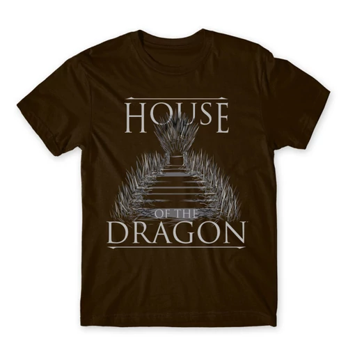Barna Sárkányok háza férfi póló - Iron Throne