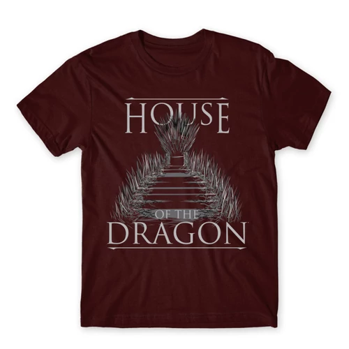 Bordó Sárkányok háza férfi póló - Iron Throne