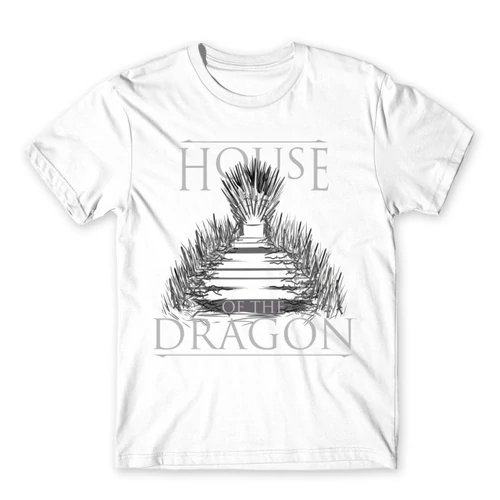 Fehér Sárkányok háza férfi póló - Iron Throne