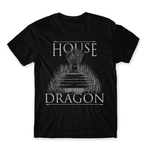 Fekete Sárkányok háza férfi póló - Iron Throne
