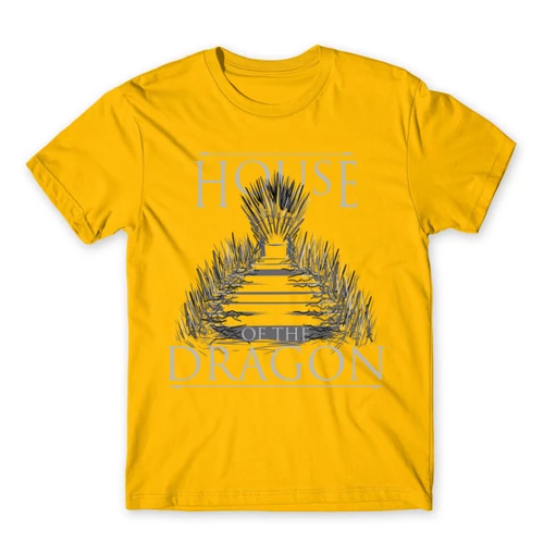 Sárga Sárkányok háza férfi póló - Iron Throne