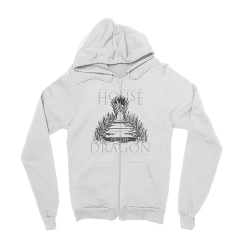 Fehér Sárkányok háza zipzáros pulóver - Iron Throne