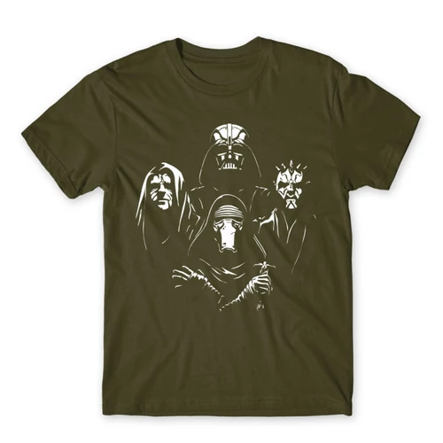 Khaki Star Wars férfi rövid ujjú póló - A Sötét oldal mesterei