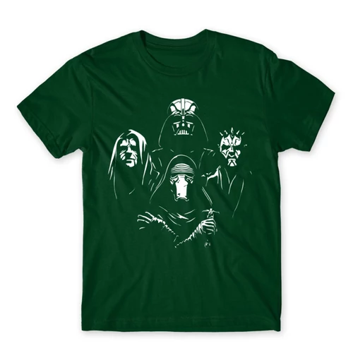 Sötétzöld Star Wars férfi rövid ujjú póló - A Sötét oldal mesterei