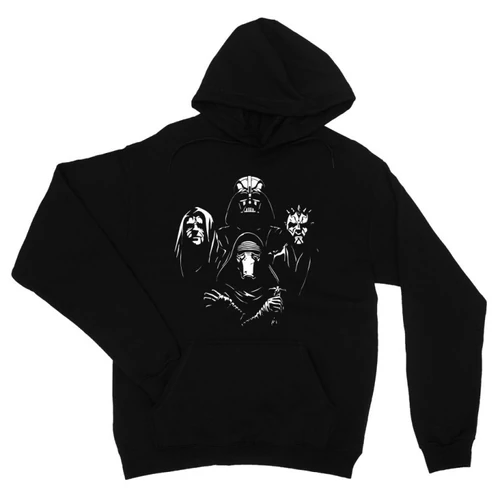 Fekete Star Wars unisex kapucnis pulóver - A sötét oldal mesterei