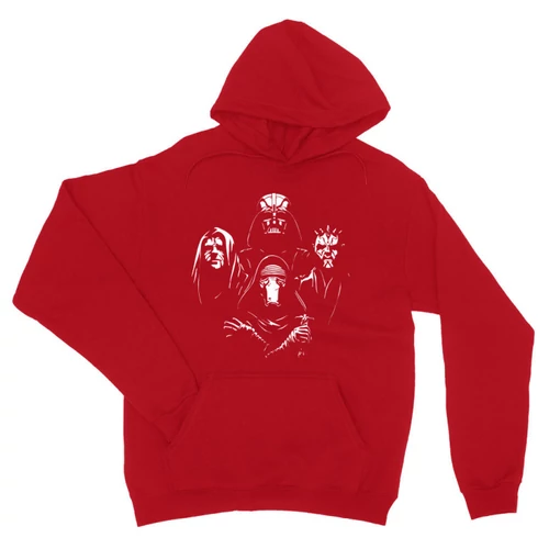 Piros Star Wars unisex kapucnis pulóver - A sötét oldal mesterei