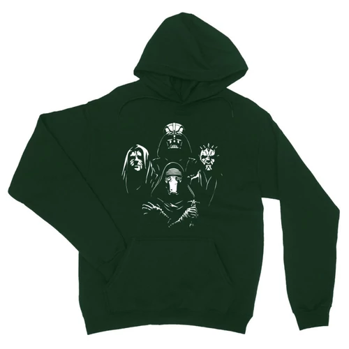 Sötétzöld Star Wars unisex kapucnis pulóver - A sötét oldal mesterei