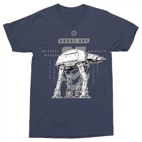 Star Wars férfi rövid ujjú póló - Rogue One AT-AT - Sötétkék színben