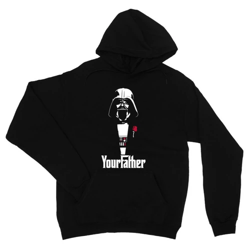 Fekete Star Wars unisex kapucnis pulóver - Keresztapád