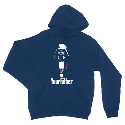 Királykék Star Wars unisex kapucnis pulóver - Keresztapád