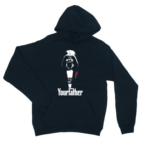 Sötétkék Star Wars unisex kapucnis pulóver - Keresztapád