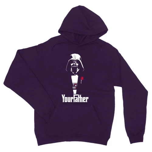 Sötétlila Star Wars unisex kapucnis pulóver - Keresztapád
