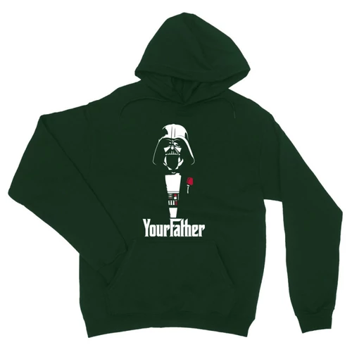 Sötétzöld Star Wars unisex kapucnis pulóver - Keresztapád