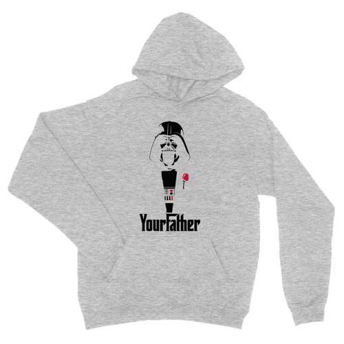 Sportszürke Star Wars unisex kapucnis pulóver - Keresztapád
