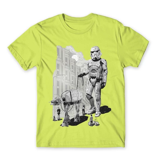 Almazöld Star Wars férfi rövid ujjú póló - Rohamosztagos és a lépegető