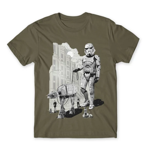 Cink Star Wars férfi rövid ujjú póló - Rohamosztagos és a lépegető
