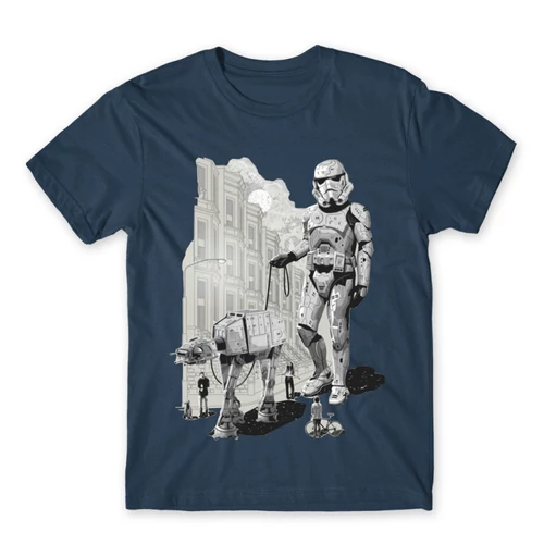 Denim Star Wars férfi rövid ujjú póló - Rohamosztagos és a lépegető