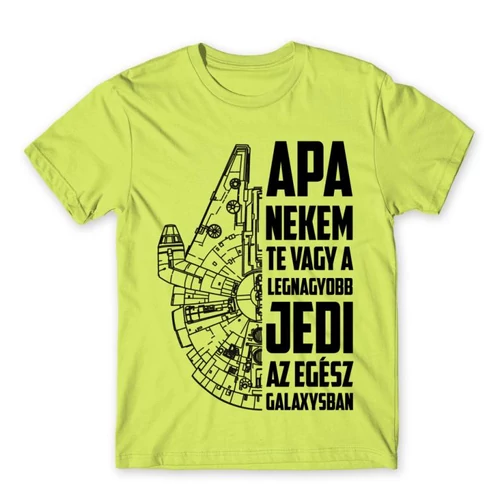 Almazöld Apa a legnagyobb Jedi férfi rövid ujjú póló