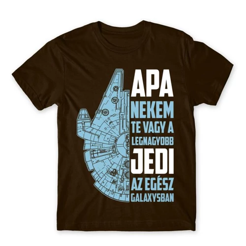 Barna Apa a legnagyobb Jedi férfi rövid ujjú póló