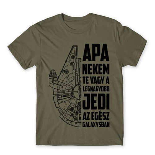 Cink Apa a legnagyobb Jedi férfi rövid ujjú póló