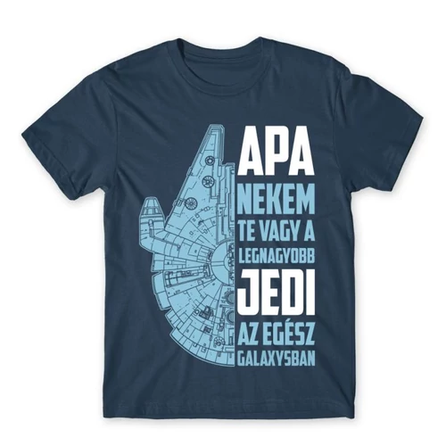 Denim Apa a legnagyobb Jedi férfi rövid ujjú póló