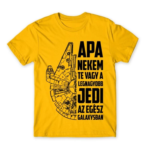 Sárga Apa a legnagyobb Jedi férfi rövid ujjú póló