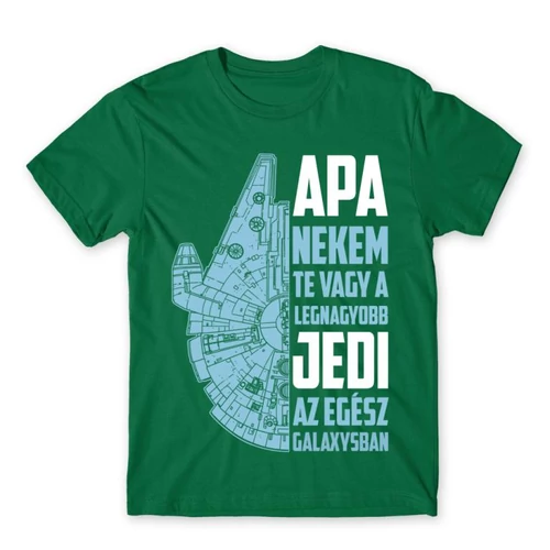 Zöld Apa a legnagyobb Jedi férfi rövid ujjú póló