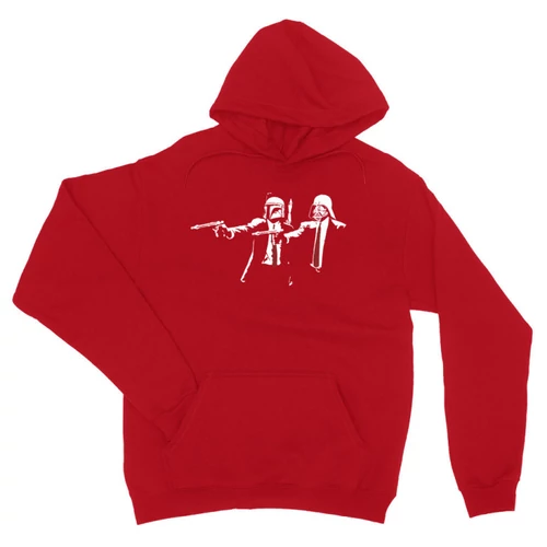 Piros Star Wars unisex kapucnis pulóver - Boba és Vader