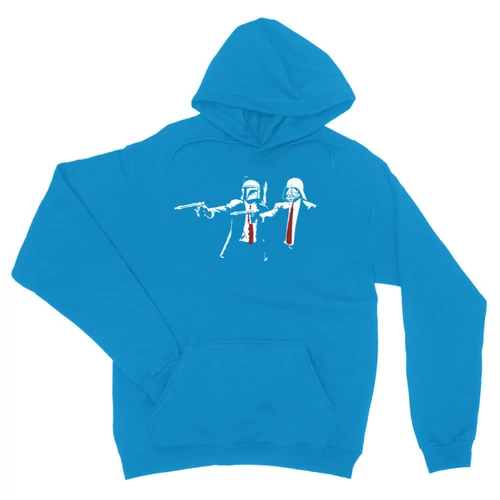 Zafírkék Star Wars unisex kapucnis pulóver - Boba és Vader