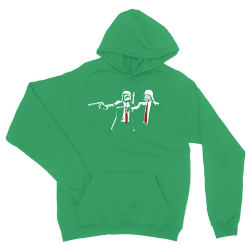Zöld Star Wars unisex kapucnis pulóver - Boba és Vader