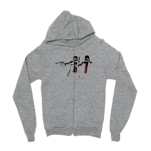 Sportszürke Star Wars zipzáros pulóver - Boba és Vader
