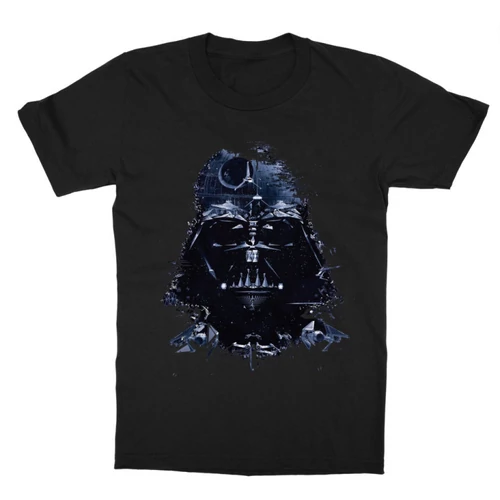Fekete Star Wars gyerek rövid ujjú póló - Darth Vader és a Halálcsillag
