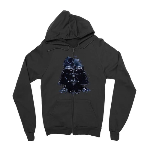Fekete Star Wars zipzáros pulóver - Darth Vader és a Halálcsillag