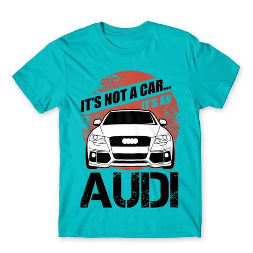 Atollkék Audi férfi rövid ujjú póló - It’s not a car Audi A4