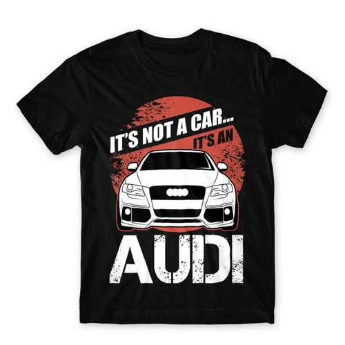 Fekete Audi férfi rövid ujjú póló - It’s not a car Audi A4