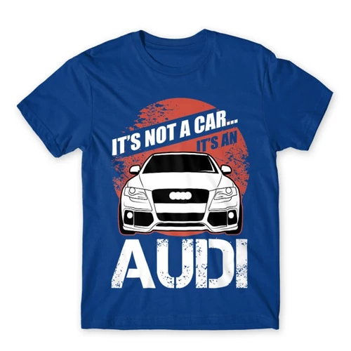 Királykék Audi férfi rövid ujjú póló - It’s not a car Audi A4