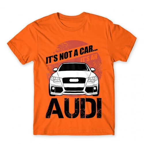 Narancs Audi férfi rövid ujjú póló - It’s not a car Audi A4