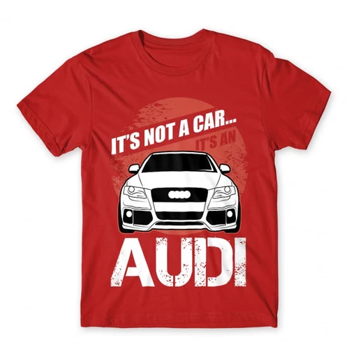 Piros Audi férfi rövid ujjú póló - It’s not a car Audi A4