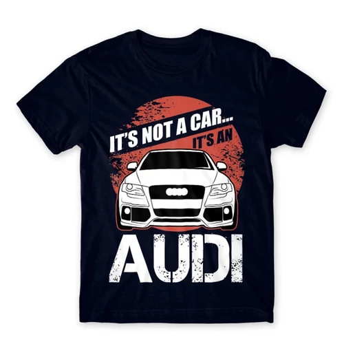 Sötétkék Audi férfi rövid ujjú póló - It’s not a car Audi A4