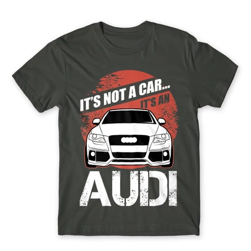 Sötétszürke Audi férfi rövid ujjú póló - It’s not a car Audi A4