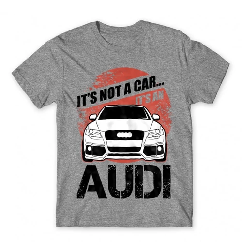 Sportszürke Audi férfi rövid ujjú póló - It’s not a car Audi A4