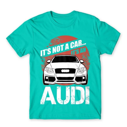 Türkiz Audi férfi rövid ujjú póló - It’s not a car Audi A4