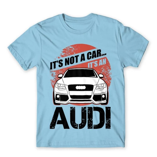 Világoskék Audi férfi rövid ujjú póló - It’s not a car Audi A4