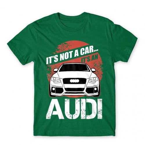 Zöld Audi férfi rövid ujjú póló - It’s not a car Audi A4